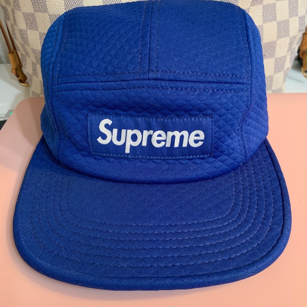 Supreme Blue Diamond pattern  5 Panel Hat